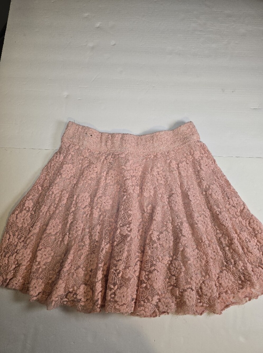 Hollister Blush Pink Lace Skater Skirt